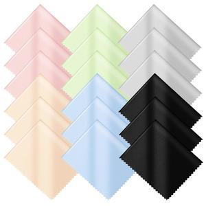 안경, 카메라 렌즈, 휴대폰, 노트북, LCD TV 화면 등을 위한 18팩 극세사 청소포(7인치 x 6인치) 다양한 색상의 안경 청소포