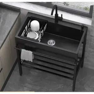 블랙 간이 소형 싱크대 탕비실 카페 사무실 고급 인테리어