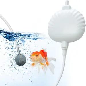 소형 수족관 에어 펌프 콰이어트 최대 15갤런 어항용 미니 버블러 초사일런트 산소 에어레이터 스톤 튜빙