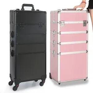 전문가용 메이크업박스 4단 캐리어 가방 분리형