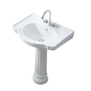 긴다리세면대 소형 엔틱 세면기 일체형 세라믹 원형 카페