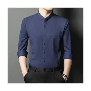 남친 캐주얼 셔츠 봄가을 차이나 솔리드 면마 긴팔 에 패피3