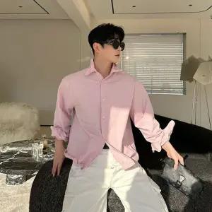 남사친 면 봄 스타일링 긴팔 셔츠 남녀 셔링 올오버 단색 패피1