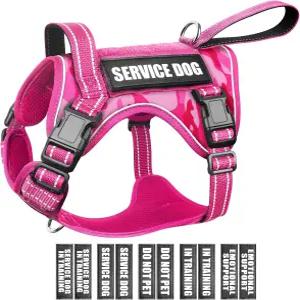 윈시 전술 개 하네스 핸들과 어금니가 있는 중형 대형견을 위한 당김 방지 소형견을 반려동물 훈련용 군견