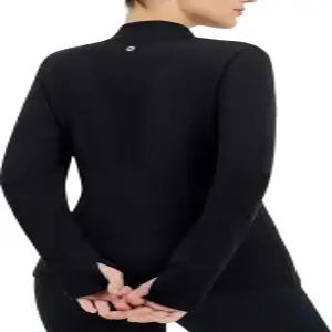 여성용 발레아프 써멀 셔츠 롱 슬리브 터틀넥 탑 플리스 안감 베이스 레이어에 엄지 구멍 추운 겨울 장비