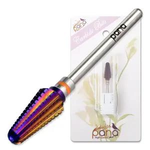 아크릴용 PANA 3/32인치 보라색 토네이도 카바이드 네일 드릴 비트 익스텐션 젤 폴리쉬 제거 살롱 매니큐어