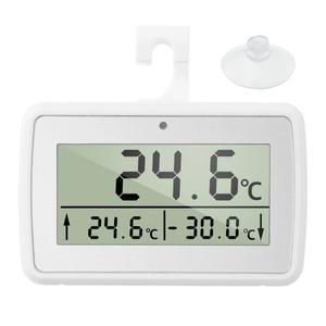 LCD 디스플레이 알람 기능이 있는 냉장고 온도계 가정용 및 습도 측정기 방수 냉동고 서스펜션