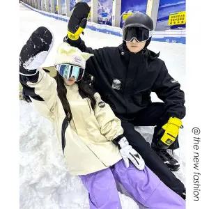 커플보드복 따뜻한 방풍 패딩 스노우보드복세트