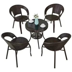 테이블 의자 세트 야외 라탄 발코니 테라스 라운드 카페 4인 쇼파 침대소파