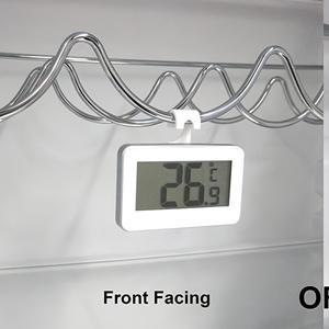 1pc 미니 냉장고 디지털 냉동고 온도계 후크가있는 실내 최대최소 기록이있는 간단한 LCD 디스플레이