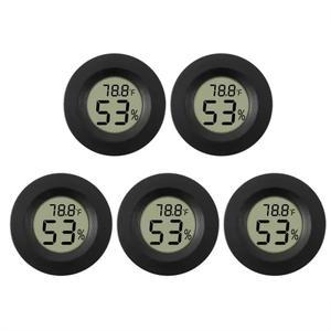 미니 습도계 온도계 화씨 또는 섭씨 측정기 디지털 LCD 모니터 실내 원형 게이지