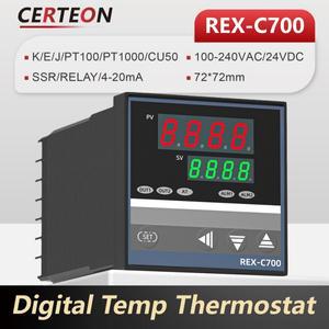스마트 온도 컨트롤러 REX-C700 서모스탯 범용 입력 4-20mA 솔리드 스테이트 출력 릴레이 72x72mm