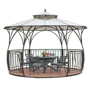 정자 야외 원형 파빌리온 빌라 테라스 안뜰 우선 기상 그늘막 천 상단