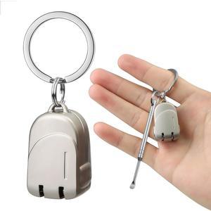 VOGAB 휴대용 미니 손톱깎이 접이식 열쇠고리 손톱깎이, 남녀 손톱 및 발톱, 스테인리스 스틸, 샴페인