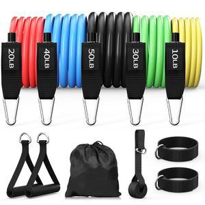 저항 밴드, 운동용 운동 손잡이가 있는 홈 헬스장 남녀 근력 기구