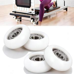 에어로 필라테스 리포머용 교체 롤러 휠 4종 세트, 설치가 간편하고 부드럽고 조용한 글라이드, 화이트