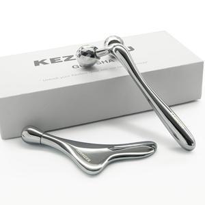 KEZIAHXU 페이스 롤러 마사지 스킨 & 과샤 페이셜 툴, 부어오른 눈을 위한 롤러, 트 4-in-1용 크림 어플리케이터, 넥 바디 케어를 툴. 여성을 케어 선물.