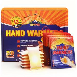 수프 핸드 워머 일회용 200/150/100/50/30개, 최대 13시간의 온열 바디 워머, 에어 액티브 벌크 여성 남성용, 크리스마스 선물, 골프 사냥 캠핑 필수품