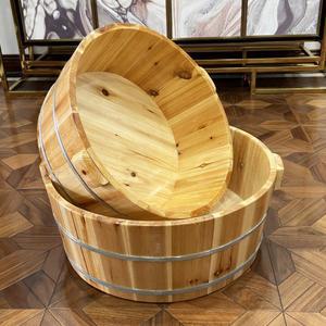 편백족욕 찜질방 히노끼 높이16직경36편수대야 홈사우나 1개 족욕기 습식