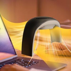 노츠슨 책상 마우스 패드 손난로, 110v 100w 열선 온도 조절기가 있는 개인 히터 에너지 효율적인 세라믹 사무실 - 블랙