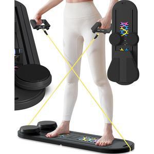 필라테스 보드 및 리포머 기계 세트 - 접이식 가정용 장비, 6-in-1 다기능 슬라이딩 보드, 휴대용 운동 2025 프로 버전