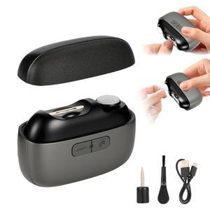 폴리싱 기능이 있는 3-in-1 전기 네일 클 , 빛과 클립 보관이 가능한 2스피드 자동 커터 트리머 세트, 손톱과 발톱을 위한 휴대용 그루밍 키트