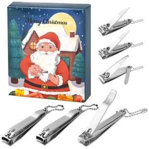6팩 네일 클 세트, 남녀용 스타킹 스터퍼, 스테인리스 스틸 손톱 및 발톱 커터, 크리스마스 선물 상자 포함