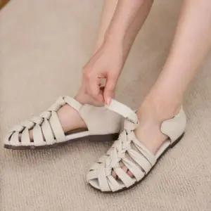 [신상오픈런]여성 여름 가죽 미끄럼 방지 스트랩 샌들 (39079898)