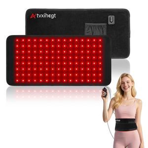 신체용 적광 테라피, 3 in 1 LED 비드 660nm 850nm 16인치 적외선 테라피 벨트 랩 패드, 어깨 허리 배 무릎 근육용