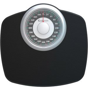 아담슨 A25T 체중계 - 최대 400파운드 5.3인치 다이얼, 12.4인치 x 10.2인치 플랫폼 미끄럼 방지 고무 표면 고정밀 욕실 아날로그 20년 보증으로 내구성이 뛰어납니다