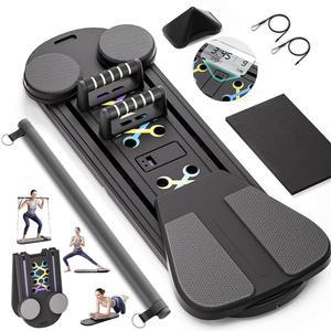 필라테스 보드, 15 in 1 리포머 세트, 저항 밴드가 있는 접이식 머신, 홈 키트, 운동용 휴대용 Ab 트레이너