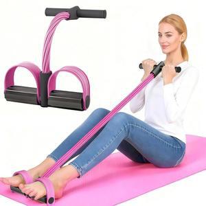 핸들이 있는 페달 저항 밴드, 천연 고무 발 새로운 6튜브 수동 훈련 파라 복부, 허리, 손, 다리.