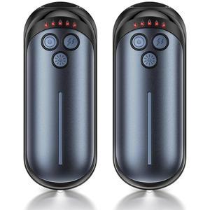 디콤 충전식 손난로 2팩, 6000mAh 전기 충전식, AI 스마트 칩이 장착된 휴대용 1개 중 2개, 야외, 사냥, 크리스마스 가족 캠핑