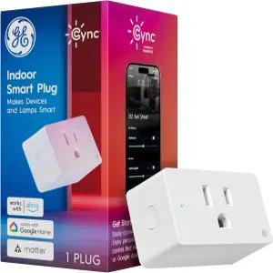 GE Cync 스마트 실내 플러그 콘센트 제어 WiFi 물질 호환 Alexa 및 Google Home과 함께 작동합니다