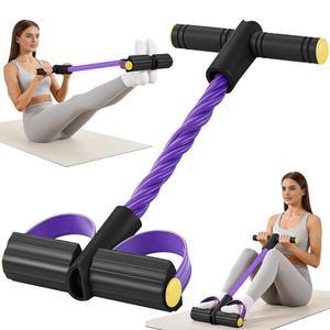 핸들이 있는 업그레이드된 페달 저항 밴드, 두꺼운 6개의 텐션 로프가 부드러운 내구성 패션 풀러 운동, 복부, 허리, 팔, 다리, 코어 /ABS용 튜브 장치