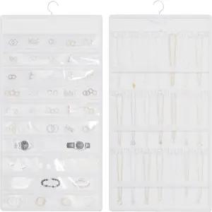 보수라이프 걸이 주얼리 정리함 보관 롤 양면 목걸이 홀더 42개의 포켓과 36개의 후크 귀걸이 정리함을