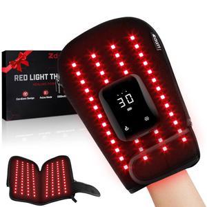 손용 Zdatt 무선 레드 라이트 테라피 장갑, 360 풀 커버리지 100 LED 660nm 및 850nm 근적외선 | 5000mAh 자동 꺼짐 타이머 이지 클리닝