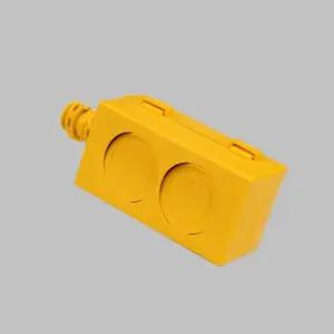 콘센트부품 유성 콘센트보호커버 2구 황색 고무 10개입