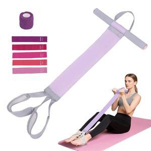 손잡이가 있는 패브릭 저항 밴드, 발목 풀러 윗몸 일으키기 및 다리 장비 운동을 위한 120파운드 미끄럼 방지 풋 페달 여성용 다기능 피트니스 밴드