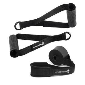 짐 스 저항 밴드 핸들 /도어 앵커 콤보 - 홈 운동 시 (핸들 1쌍) 남성 및 여성용 밴드와 함께 사용