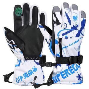 여성용 코뿔소 밸리 스키 장갑, 터치스크린 스노우 손목 스트랩 조절이 가능한 미끄럼 방지 따뜻한 겨울용 야외 스포츠 하이킹 사이클링을 위한 방수 기능
