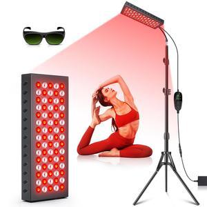바디 페이스를 위한 아스타렉신 레드 라이트 테라피, 스탠드가 있는 75개의 LED 테라피 패널, 35W 660nm 및 850nm 근적외선 장치로 가정에서 무릎 전신 피부 관리를 제공합니다