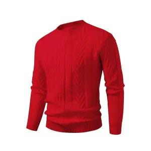 남사친 니트 캐주얼 자카드 라운드넥 조끼 패피1