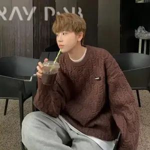 니트 가을 남친 보온 코트 숄더 라운드 패피3