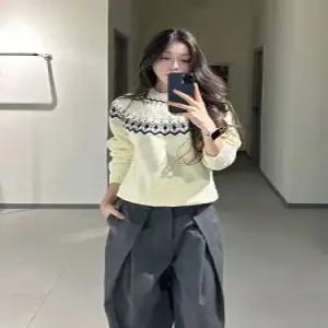 남사친 니트 가을 빈티지 탑 럭셔리 스웨터 라운드 트위드 패피3