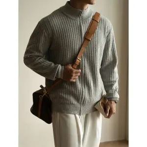 남사친 니트 울 면 실크 가을 캐주얼 고급 뽕나무 집업 카디건 신상 패피3