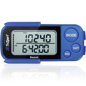 클립 및 스트랩이 있는 Realalalt 3DriSport 걷기 3D 만보계, 전자책에는 30 일 메모리 정확 스텝 카운터, 거리 마일/km, 칼로리 일일 운동 시간 모니터가 포함되어 있습니다