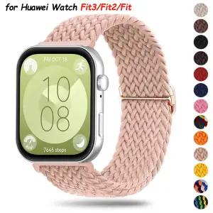 호환  Huawei Watch Fit3 Fit2 용 나일론 브레이드 스트랩 Huawei Watch Fit 3 2 1 Smartwatch Woven Sport