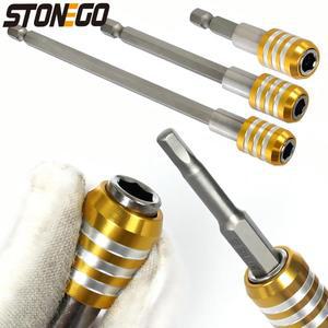 STONEGO 14 빠른 연결 연장 로드 - 육각 비트용 자기 어댑터, 전기 스크루드라이버 전환