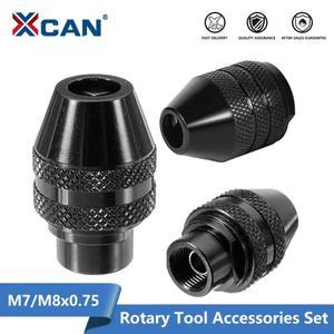 XCAN 드릴 척 M7 M8 0.3-3.2mm 열쇠가없는 임팩트 드라이버 어댑터 전기 마이크로 모터 클램프 미니 고정